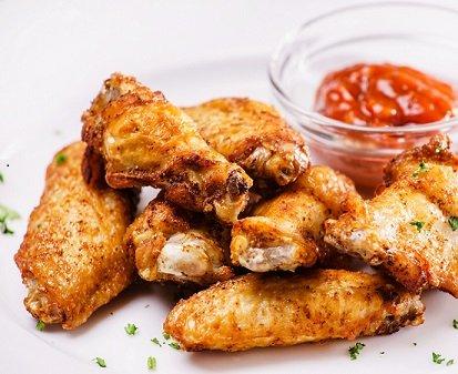 Crispy PG Wings with Chef David's homemade Habanero Hot Sauce!