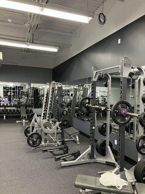 Free weight squat rack