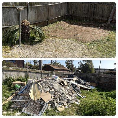 Before and after cleanup