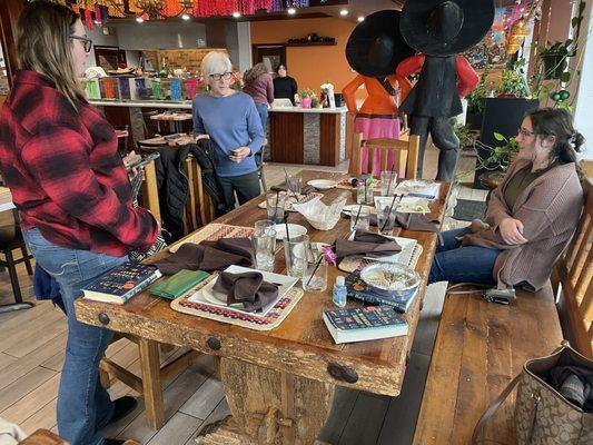 Large wooden table