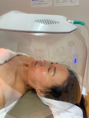 Oxygen mask treatment and elasticity care