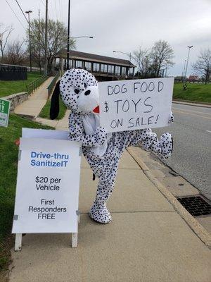 Dog food and toys besides boarding and doggie daycare