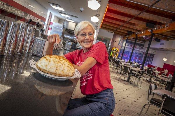 Ms. Linda has been keep us all together and fed at the Soda Shop for nearly 30 years! Come say hi to her!