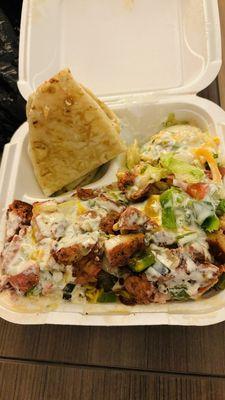 Chicken shawarma plate