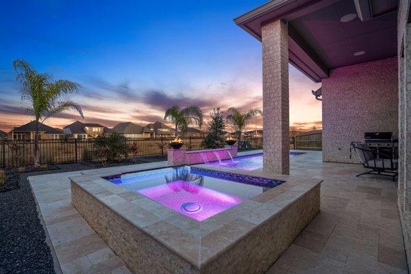 Don't forget lighting when planning for your next luxury resort style pool!