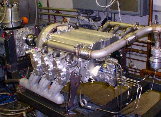 Race engines and engine systems development including components such as water pumps and fuel systems as well as dyno.