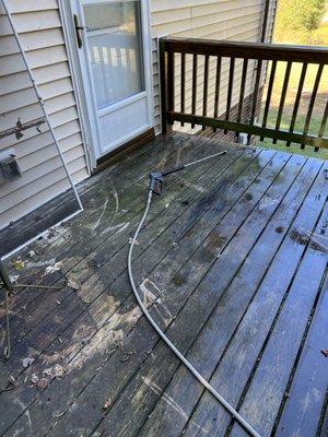 Power washing before.