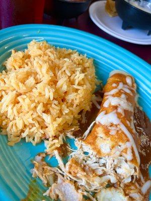 Chicken Enchilada With Rice