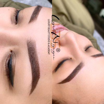 Ombre powder brows