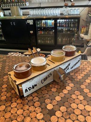 Flight at bar.