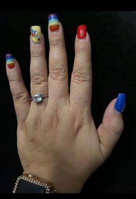 3 week old Pride Nails (lasting quality)!