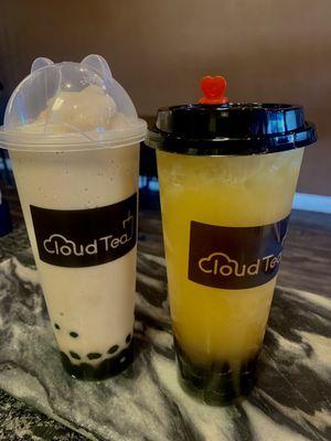 new cups！！milk tea smoothie and mango