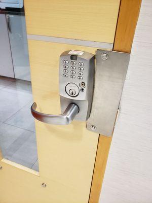 Electronic locks installed