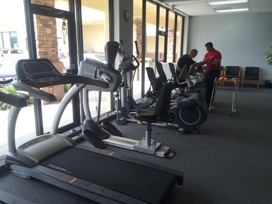 some of the bikes & treadmills