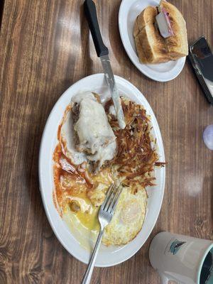 Chicken Fried Steak, 2 Eggs Breakfast