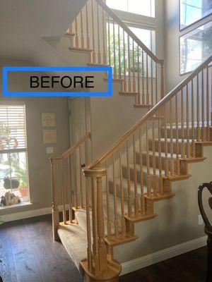 90's Honey Oak Stairs