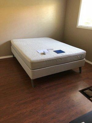 I got this bed as a gift but I tried it in the store because I have back issues. It is so firm and I LOVE that! The Topanga mall location A+