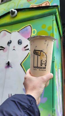 Oolong half sweet milk tea $4.99