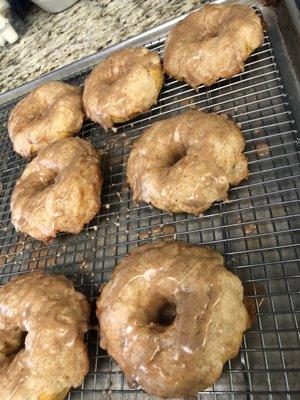 Glazed coffee cake pumpkin donuts