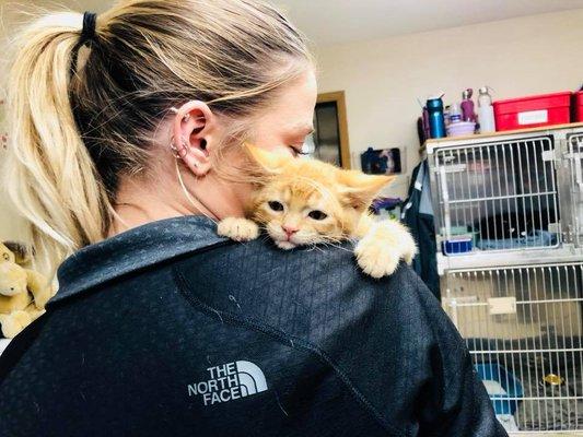 Little guy gives big hugs!