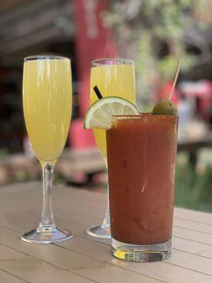 Bloody Mary and Mimosas