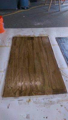 Wood floor sample overlayment