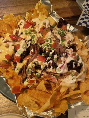 Nachos with braised beef