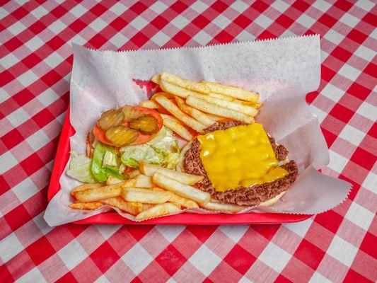 Cheeseburger + fries