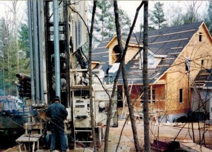 Drilling a new well at a High Country new home construction site.