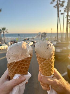 Great date night spot for sunset: Right outside restaurant at Manhattan Beach Pier