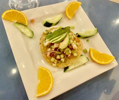 Shrimp Tostada de Cayo