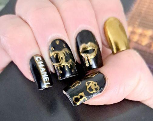 Chanel nails all done by hand