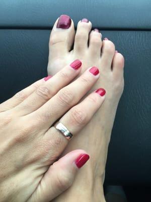 Love the pedicures and shellac manicure