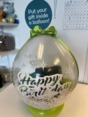 Put your gift inside a Balloon