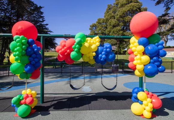 Outdoor birthday balloon installations available!