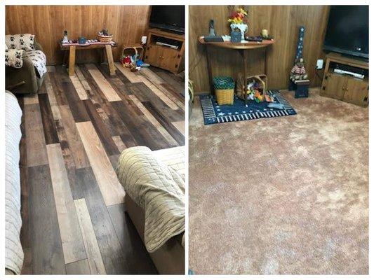 A new Laminate floor in a Family Room!