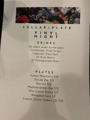 Special night limited (but not really!) menu