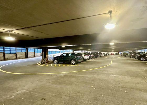 Interior of garage with parking spaces