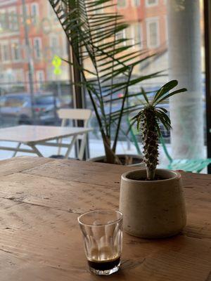 On a cold bitter day, nothing beats a warm shot of Guatemalan roast and some palm trees!