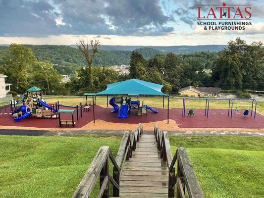 Recently installed playground in Morgantown, WV by Lattas. Lattas.com