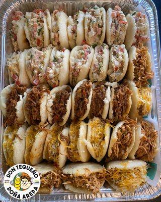 Catering orders available with 1 day of anticipation! Call us to mix and match Arepas with Tequenos and Pastelitos