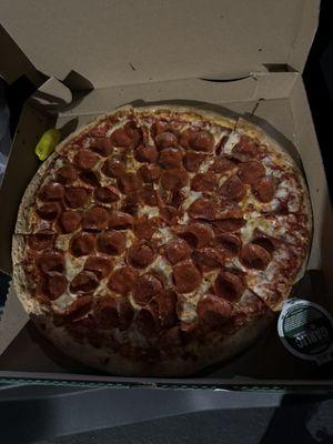 Xl new york pizza is good thin crust that hits the spot.