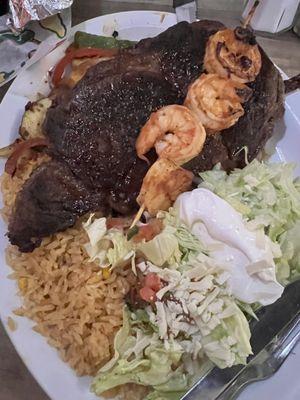 Steak and shrimp