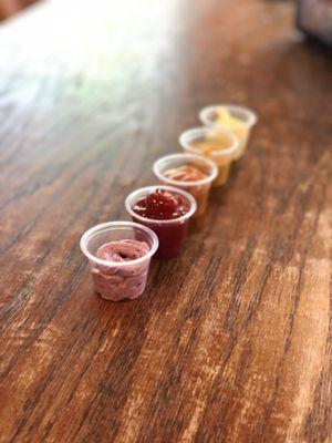 Variety of dipping sauces