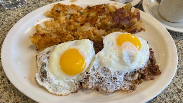 Corned Beef Hash and 2 Eggs Any Style