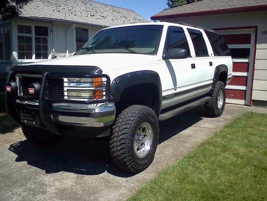 My 1997 GMC Suburban with the extras from NW Running Boards.