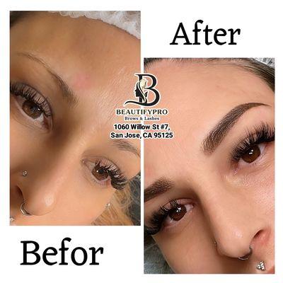 Ombré shading brows lasts up to 2 years