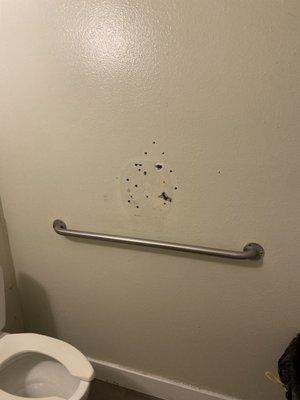 Toilet paper holder ripped from wall