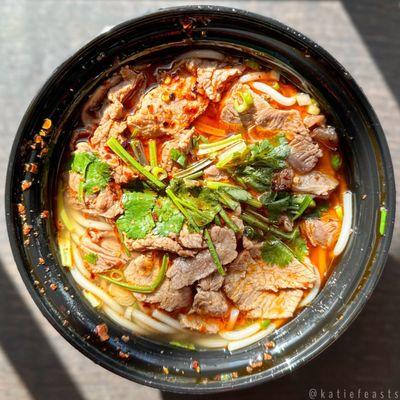 Lamb rice noodle soup (extra meat) - takeout