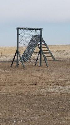 Cargo net and slip wall.